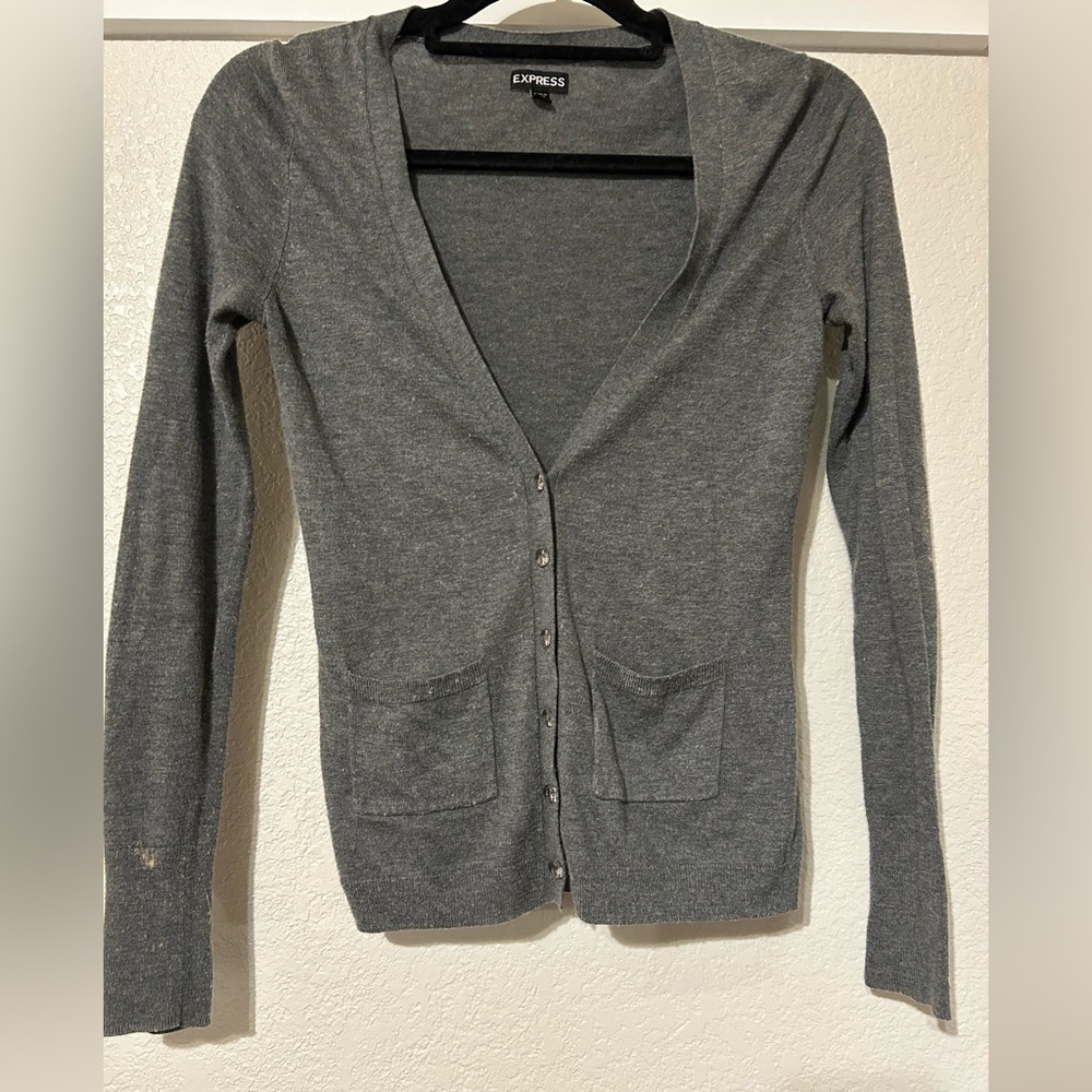 Express Grey Cardigan